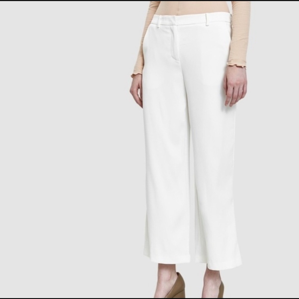 Wide Leg Crop Pants in White